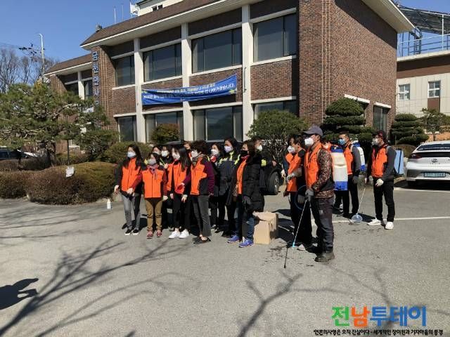 나주시 금천면 의용소방대원 코로나19 방역 참여