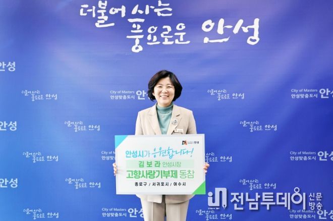 자매도시 경기도 안성시 김보라 시장, 고향사랑기부금 전달