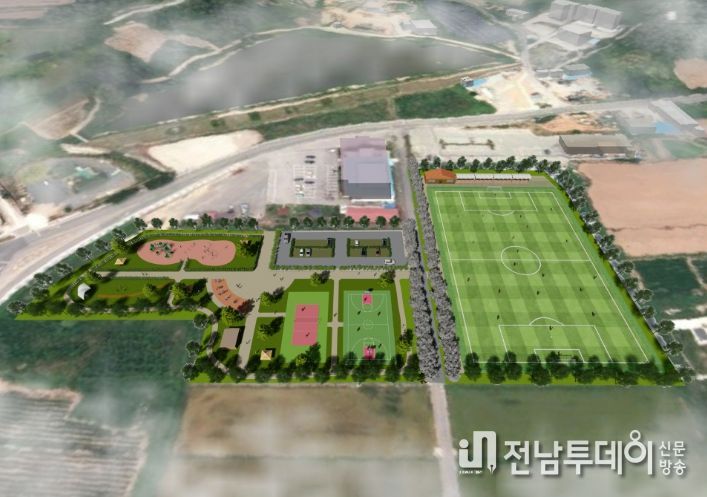 제32회 전남장애인체전 축구 경기가 열릴 고금생활체육공원 조감도