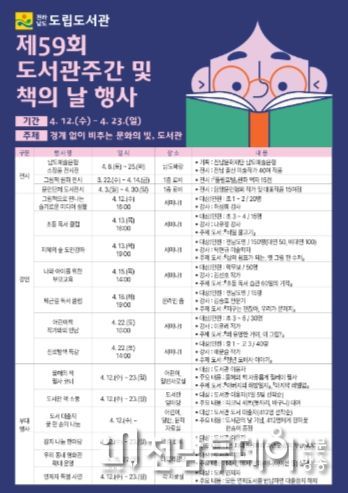 도서관 주간 및 책의 날 행사 홍보물