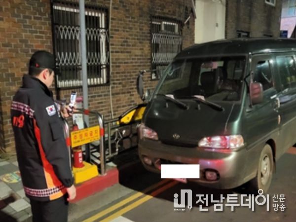 제주소방, 소화전 주변 불법 주·정차 일제 단속