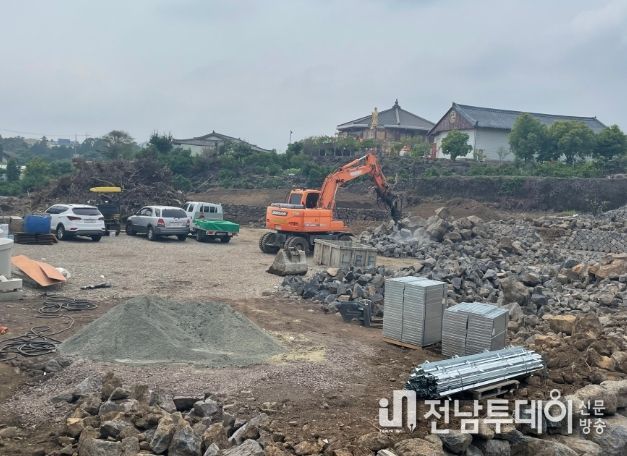 보목 노외주차장 조성사업 현장