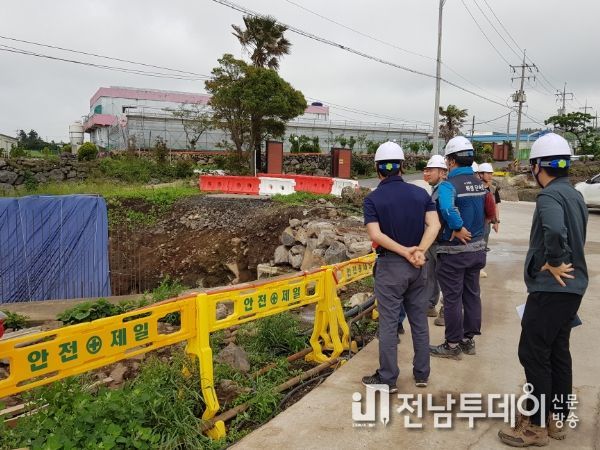 제주도, 장마철 대비 건설공사 시공실태 현장점검