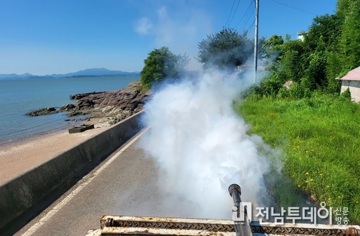보성군, 장마 끝 벌교읍 장도리 집중 방역 소독 추진