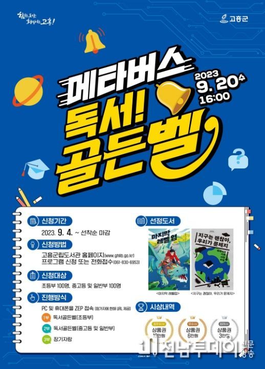 2023년 메타버스 독서 골든벨 포스터