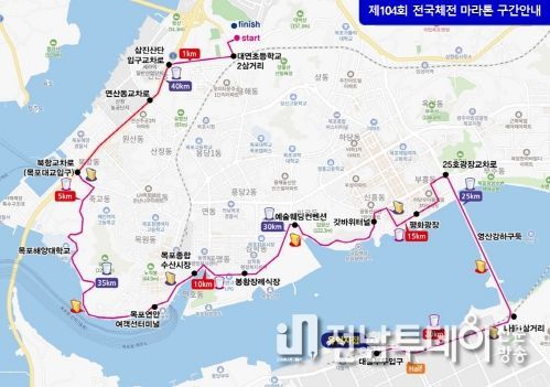 전국체전 마라톤 대회 구간도