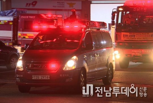 목포소방서, 긴급차량 우선신호 제어시스템 현장 테스트 실시