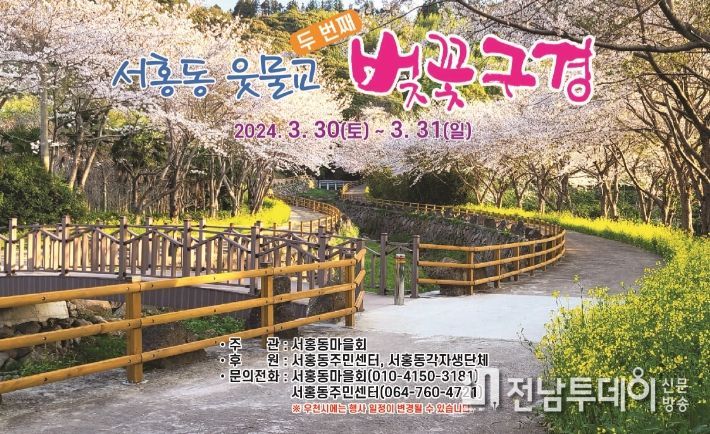 2024년 벚꽃 구경 행사 홍보물