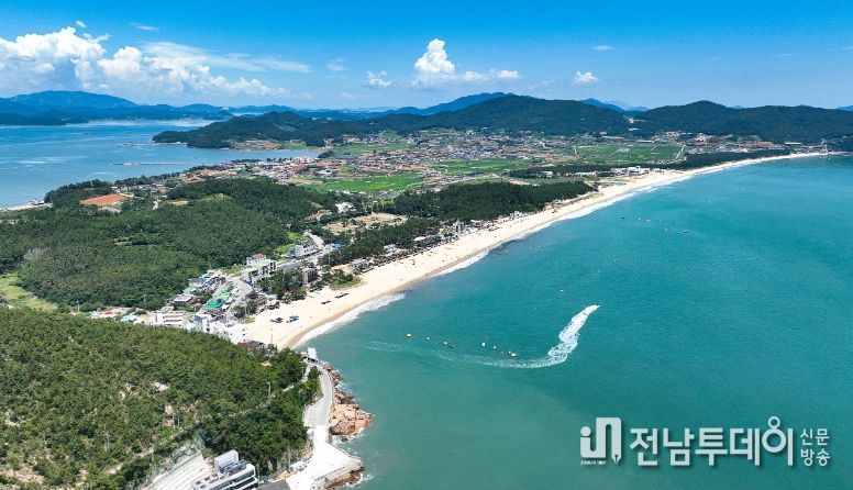 완도 신지 명사십리 해수욕장 전경