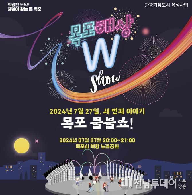목포해상W쇼, 북항 노을공원서 무더위 날릴 특별공연 개최