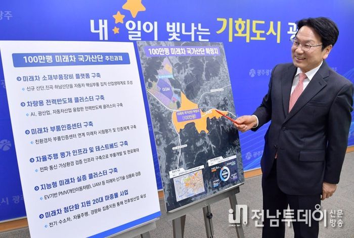 강기정 광주광역시장, 미래차 국가산단 신규 유치 발표