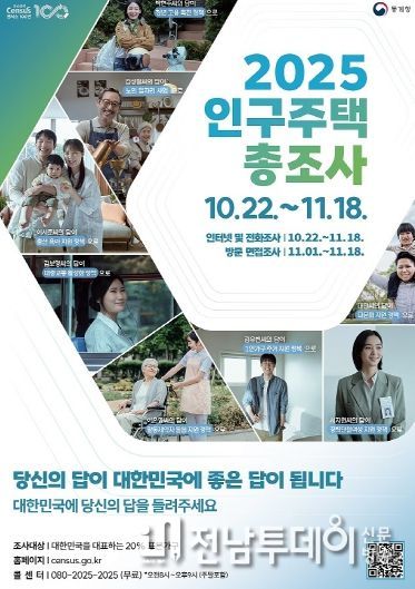 영광군, 오는 22일부터 ‘2025 인구주택총조사’ 실시