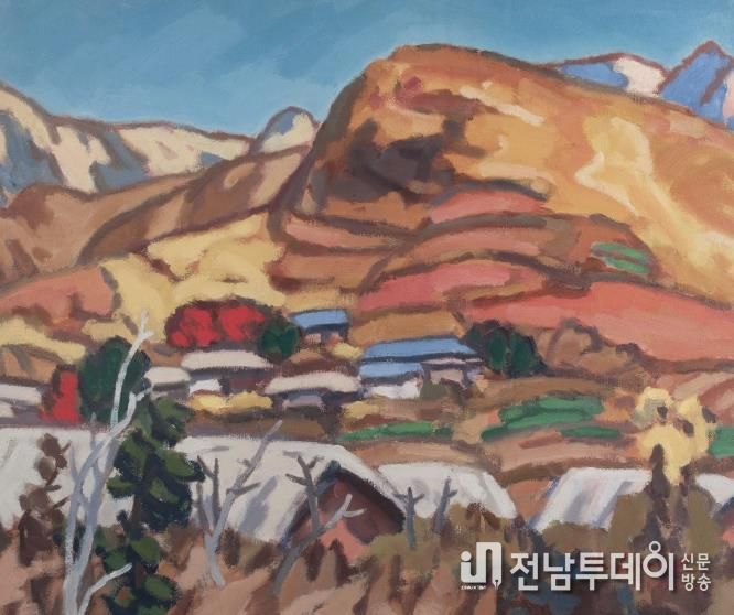 오지호 추경 1953 캔버스에 유채 50x60cm 광주시립미술관 소장