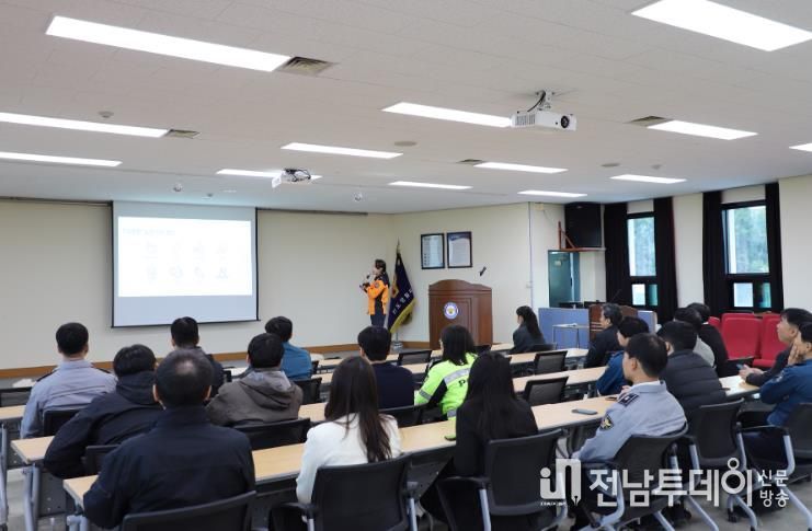 진도소방서, 경찰 대상 심폐소생술 교육 실시