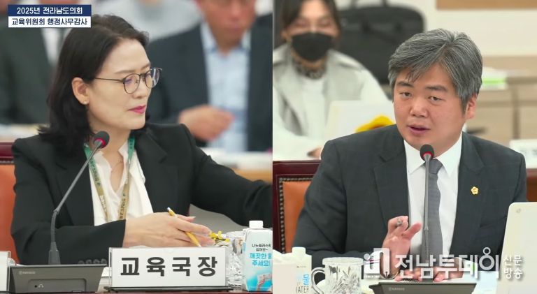 행정사무감사 중인 박원종 전남도의원