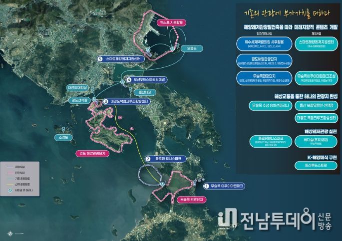 여수시 ‘복합해양레저관광도시 공모사업’ 계획도