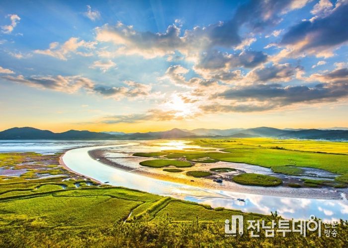 용산전망대에서 바라본 순천만습지