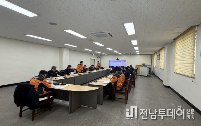 나주소방서, 대설·한파 대비 긴급 상황판단 회의 개최