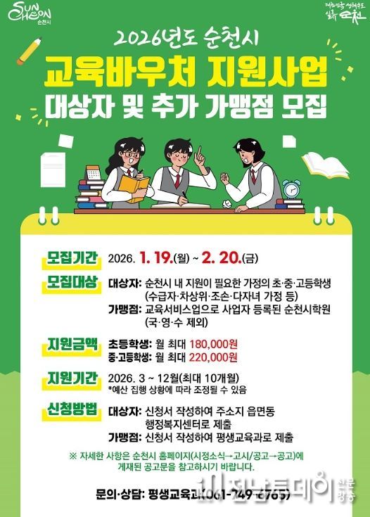교육바우처 지원사업 추진을 위한 대상자 및 가맹점 모집