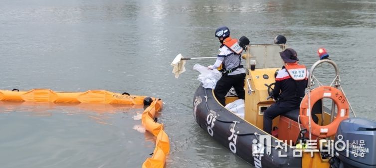 완도해경, 2025년 해양오염사고 10건 발생..오염물질 유출량은 98% 감소