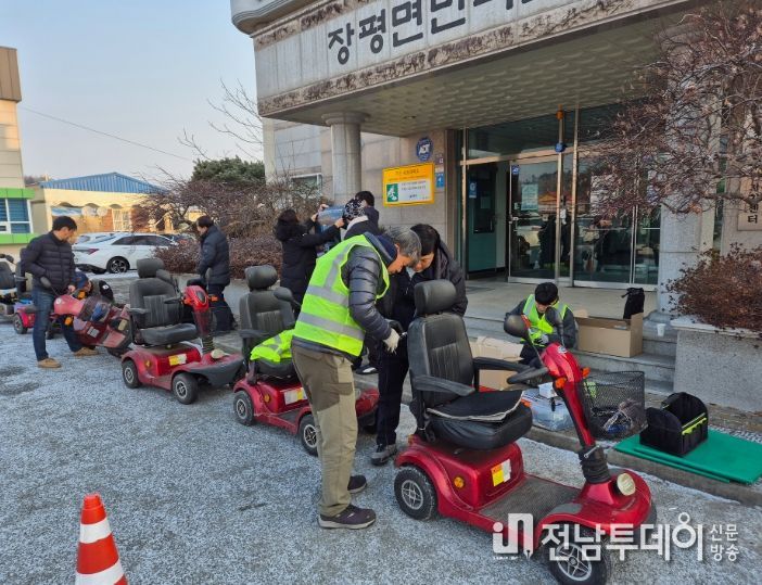 전동스쿠터, 전동휠체어, 4륜 오토바이 조명등 설치