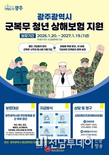 군복무 청년 상해보험 보장 확대