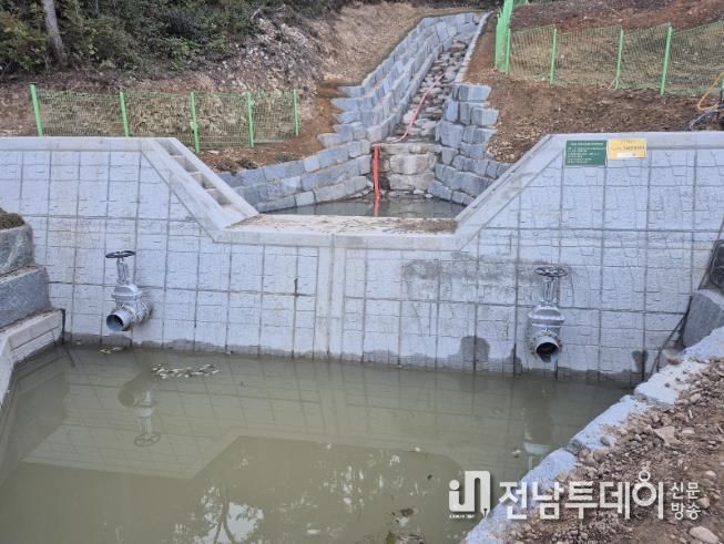 2025년 추진된 사방댐 설치사업 시행 후 모습