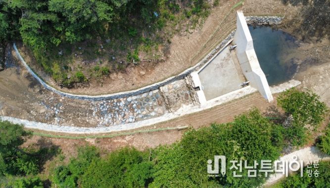 곡성군 목사동면 구룡리 일원에 설치된 사방댐