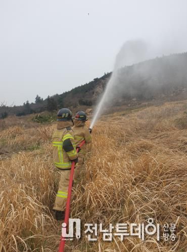 신안소방서 “봄철 산불 예방을 위한 ‘예비주수의 날’ 운영”